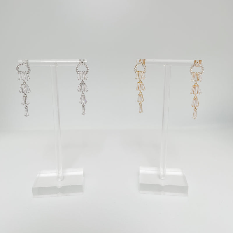 JORDAN - GOLD CRYSTAL DROP EARRING